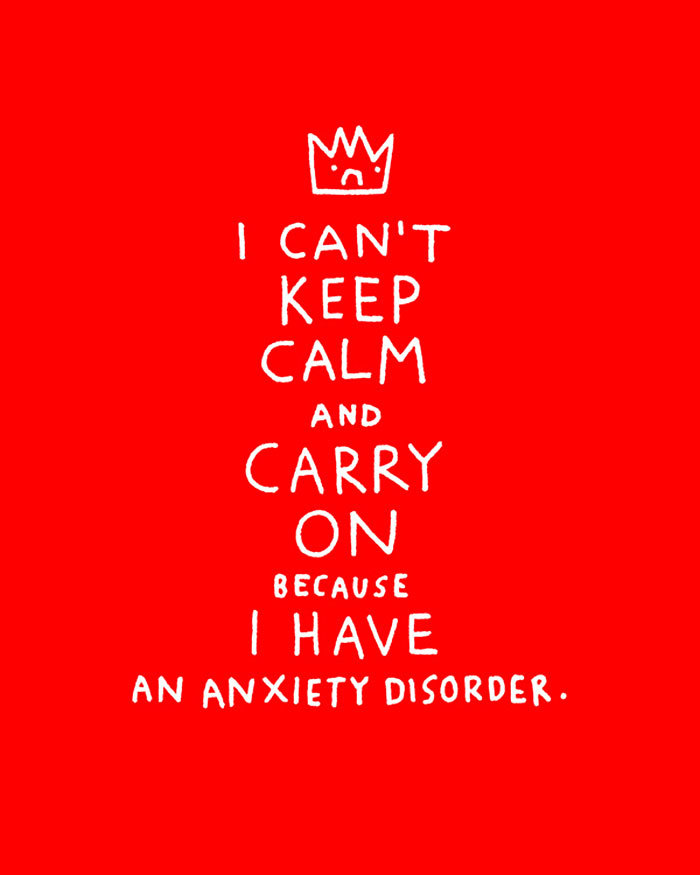 bestof-society6:Comical Illustrations Depict Anxiety’s Troubles by Gemma Correll 