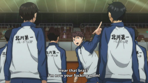 fakeanimesubs:the team captain and setter receive the prestigious honor of being team parents