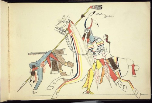 Art by Silver Horn or Huangooah, Kiowa Apache, 1885