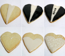 thecakebar:  Bride and Groom Cookies Tutorial