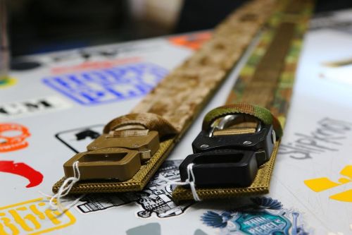 Our 2” Molle Duty Belt in Digital Desert (AOR1), Multicam, and Tan. You know you need one, or at le