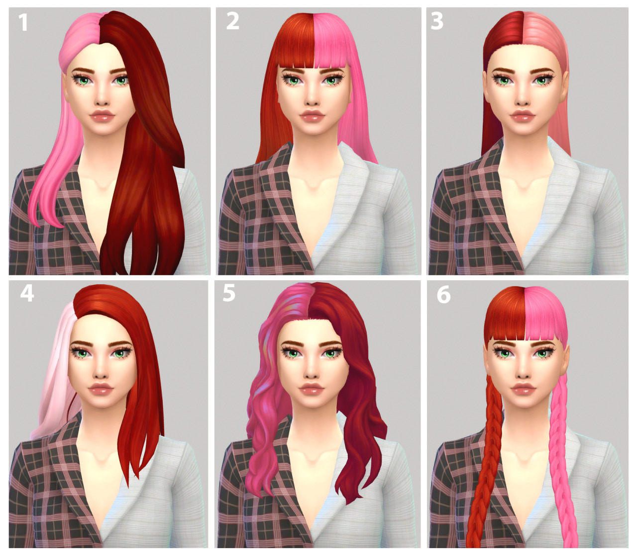 Maxis Match Finds Top 5 Hair Cc That S Split Dyed Half 1 Color