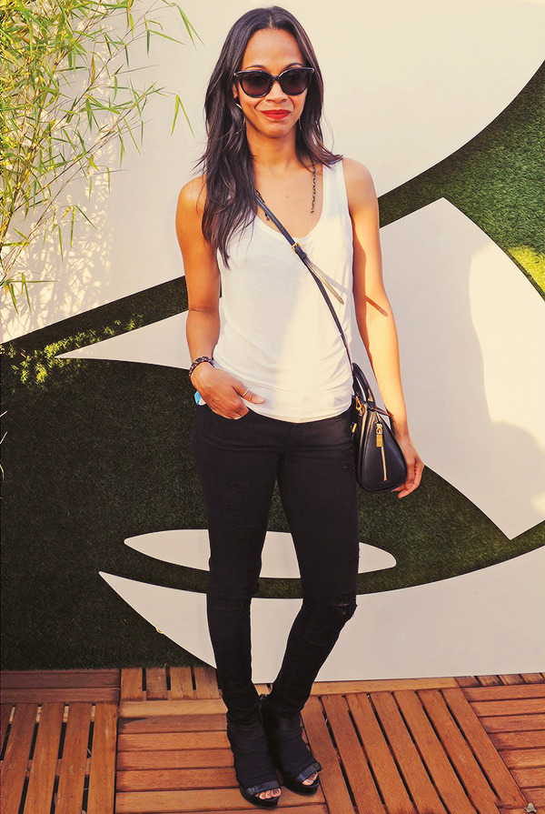 inquisitiveg:  Zoe Saldana attends the Barclaycard UNWIND VIP lounge on July 13,