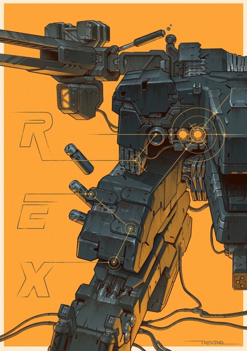 artstation-select:Robbie Trevino • “Metal Gear Rex”Designer, Illustrator, Creator of Numinousartstat