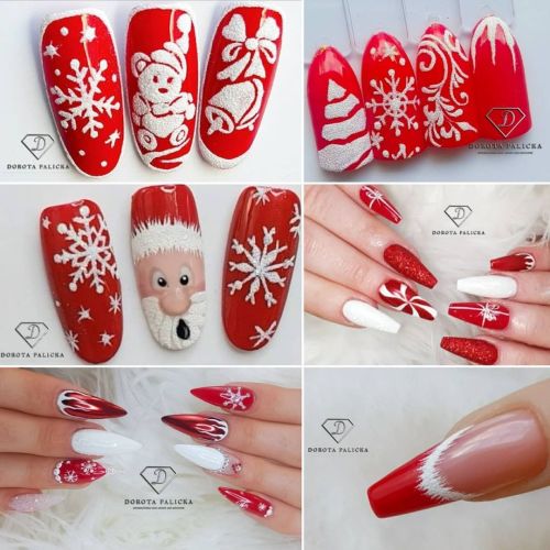 Christmas nails Check my YouTube Channel for tutorials#dorotapalicka #christmasnails #christmasnai