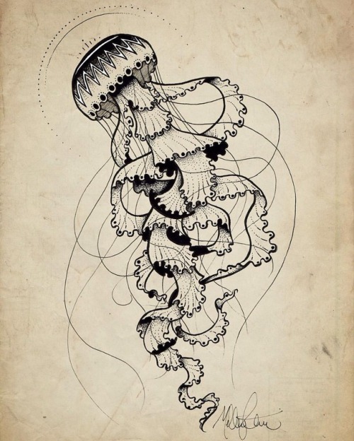 Available jellyfish tattoo design! First come first serve, email me if interested (deposit required)