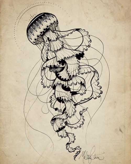 Available jellyfish tattoo design! First come first serve, email me if interested (deposit required)