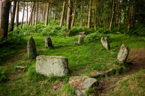 archaicwonder: Doll Tor, Derbyshire, England Doll Tor, occasionally known as the Six Stones, is a sm