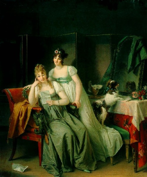 Two Ladies in an Interior Reading a Letter by Marguerite Gérard, c. 1804