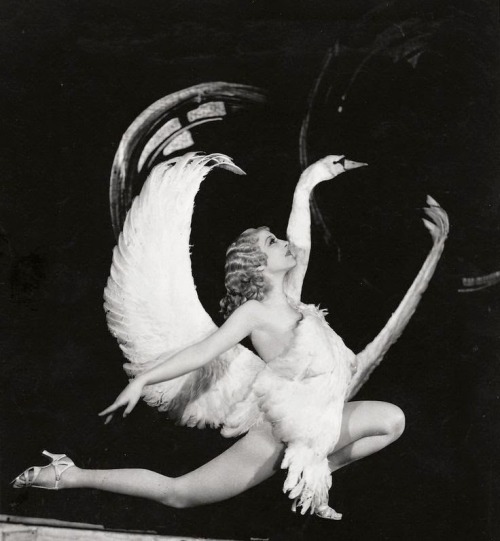 grandoldmovies:Sally Rand (she of the fan) now does Swan.