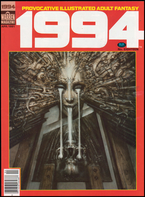 wonderful-strange:1994 #18, April 1981. Cover art by H.R. Giger.Greystoke Trading Company: