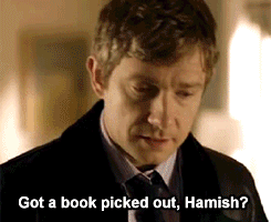 karlimeaghan:Parentlock/sort of Hobbitlock: Sherlock, John and Hamish go to the library to find a bo