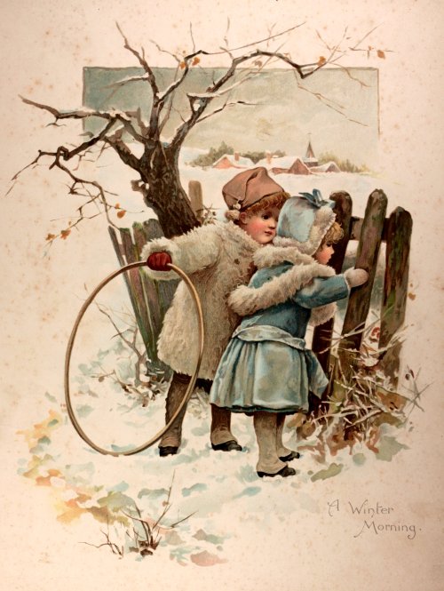 michaelmoonsbookshop:  A Winter Morning  from a 19th century children’s book 