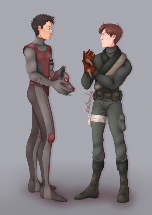 Scott & Theo from Teen Wolf; superheroes AU.commission for @liliaeth (check my commission chart 