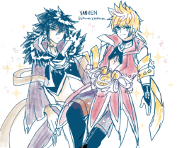 ceiiru:  Vanven as Gattenshi and Nittenshi