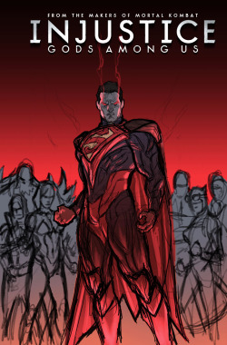 davidyardin:  A little behind the scenes stuff. Some of my Injustice cover layouts, from issues 1 through 5.