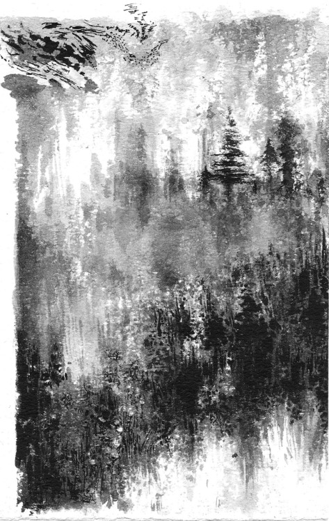 Ink sketch done for fun. Is it a man? Is it a plane? Or is it a forest? Or I just have no idea what 