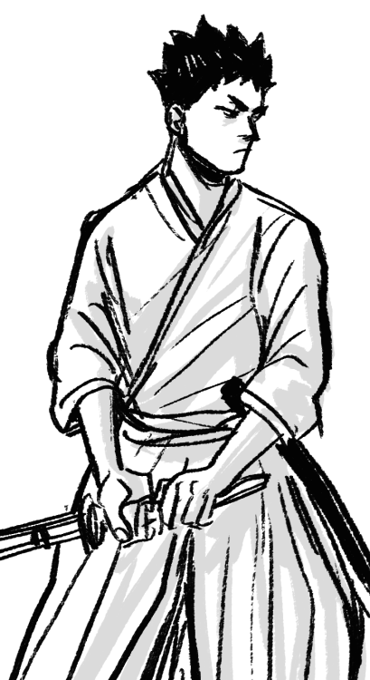 tetsuphobia: 9000slimes: do you ever think about what if iwaizumi did kendo instead of volleyball @a