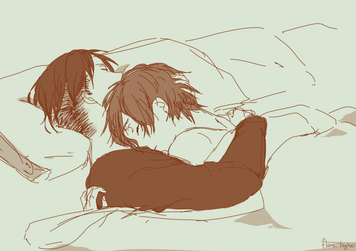 flanecitoghei:  They’re married and sleep like this everyday. 