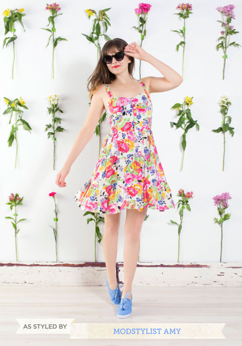 Betsey Johnson has such fun, colorful pieces from swimwear to dresses. Nothing is better than a bright floral frock in the summer!