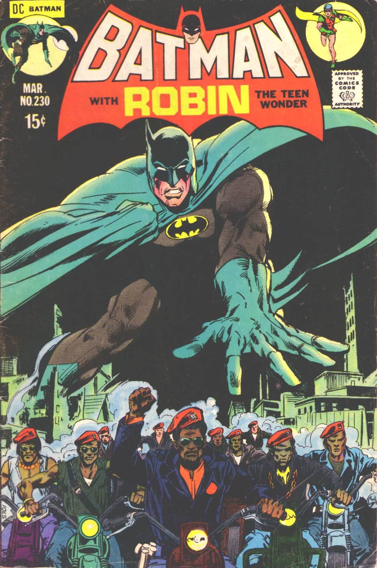 comicbookcovers:
“Batman #230, March 1971, cover by Neal Adams and Dick Giordano
”
Batman and the Black Panthers?