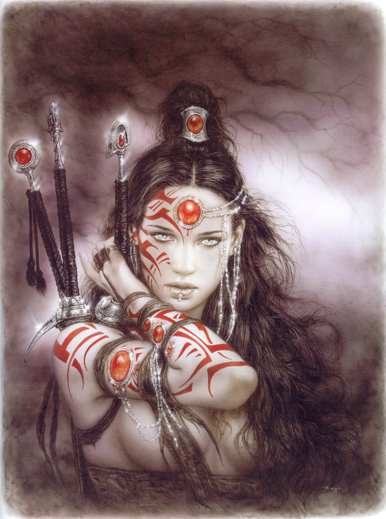 slow-deep-hard:  Subversive Beauty • Luis Royo • Ilustration: Traditional Art.