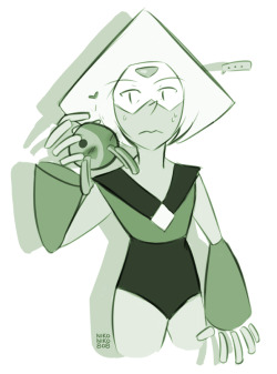 nikoniko808:  peridot with her lil pet robot for a patreon reward~ patreon | redbubble | instagram   &lt;3