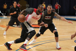 nba:  LeBron James of the Miami Heat participates