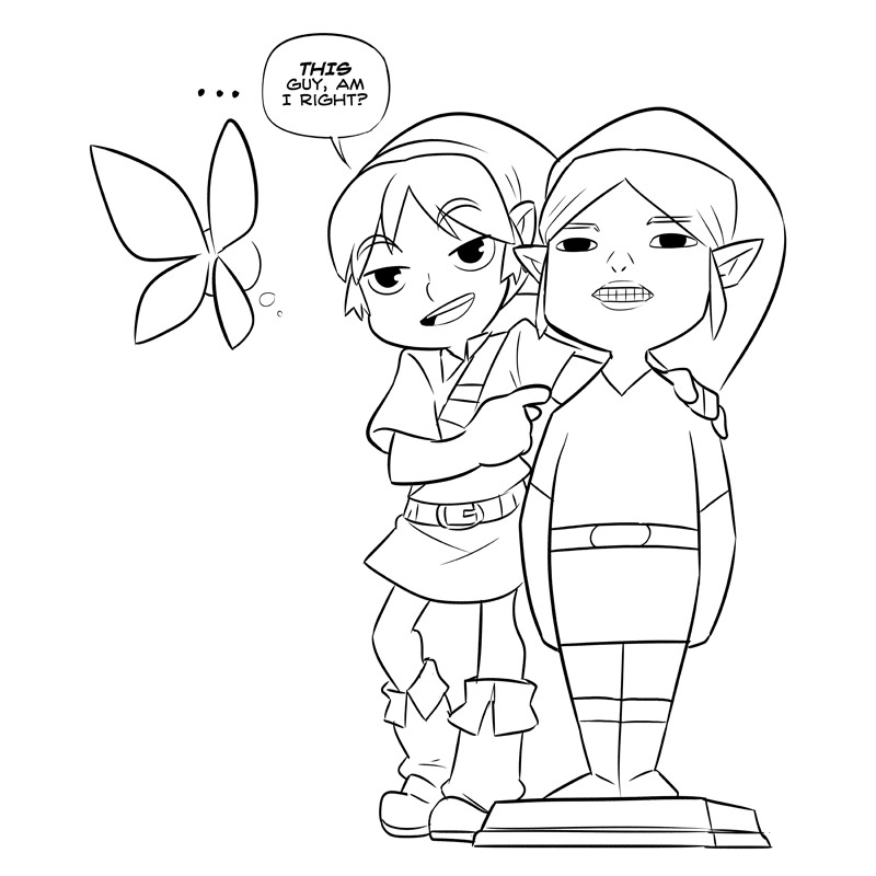 cubewatermelon:  What if Link actually loved his weird-ass statue self