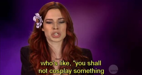 idontsharemyserkets:  cosplaycraze:  bluedogeyes:  Heroes of Cosplay - 01x02 - Emerald City Chloe Dykstra from Just Cos at Nerdist Channel  I really hope she’s in more episodes, Chloe’s the only one worth watching this for.  Wow.  I like her, jessie