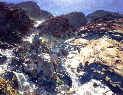 artist-sargent: Glacier Streams, 1909, John Singer SargentSize: 113.67x87.95 cmMedium: oil, canvas