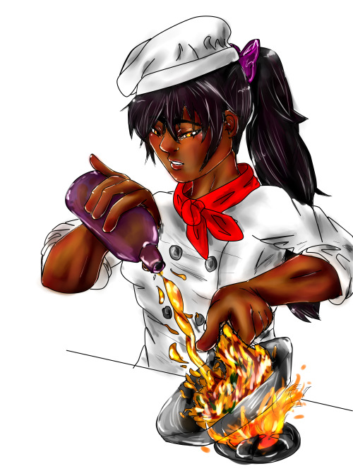 I was at Kuma’s stream when I saw chef Blake and decided that I had to draw her