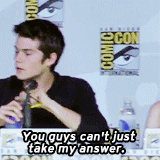 aprettygoodpair:bowie28:Dylan O’Brien and Tyler Hoechlin at SDCC 2013Bonus:#but like #we only got on