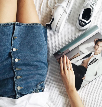 apprentices:  shop denim skirt 