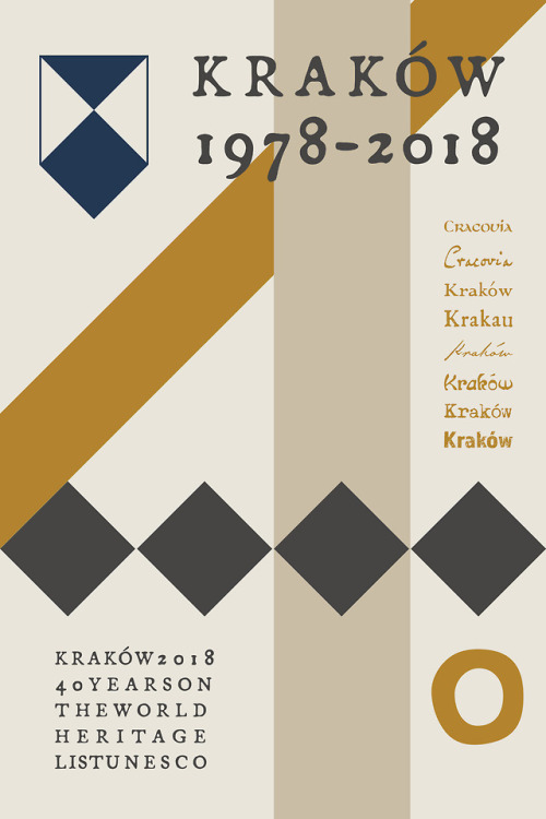 Grafrak, Cracow. 40th anniversary on the World Heritage List UNESCO, 2018Poster for Dydo Gallery for