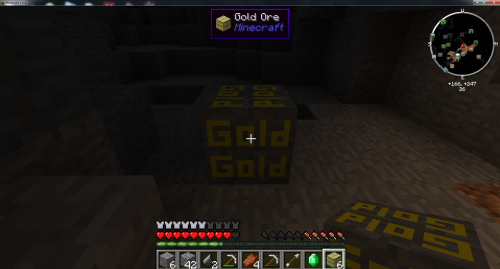 I had a hard time telling the difference between gold and sulfur in a mod pack, so I made this textu