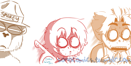 sonocomics:  Ironically enough a comic about avoiding the plot arrow had me avoiding a bunch of the plots I thought of for it until I finally settled for this one(and yes I know it wasn’t a fire but THEY DIDN’T KNOW)