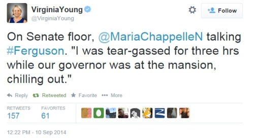 praxisandcapital:iwriteaboutfeminism:State Senator Maria Chappelle-Nadal rips into Governor Jay Nixo