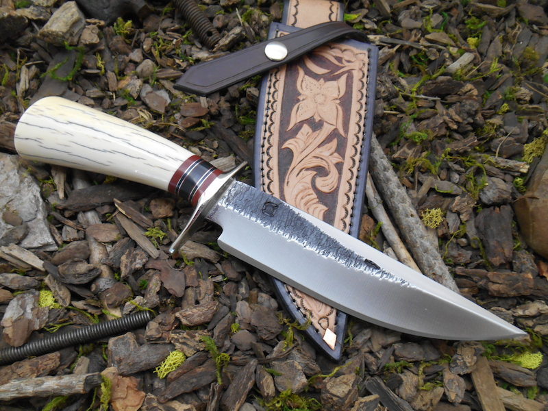 behringmade:  The Ivory Fighter from Behring Made Knives in a hand-tooled Mudbone