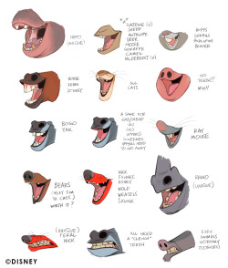 coryloftis:  When you make an animated film, you end up making A TON of drawings.  A lot of those drawings are just to help describe how something is constructed or how it should move.  Those drawings can get boring.  So to keep it fun, the Zootopia