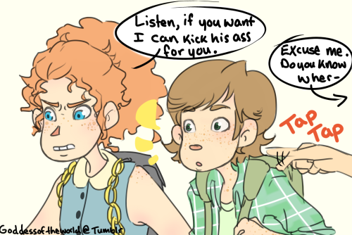 goddessoftheworld:  Bonus:Ha. I didn’t even finish asking my question? I was going to ask, do you guys know where the robotics club meets?Merida: Oh! Well well, just so happens the Vp is right here. *Nudges Hiccup twice and winks at him*1 - 2 -
