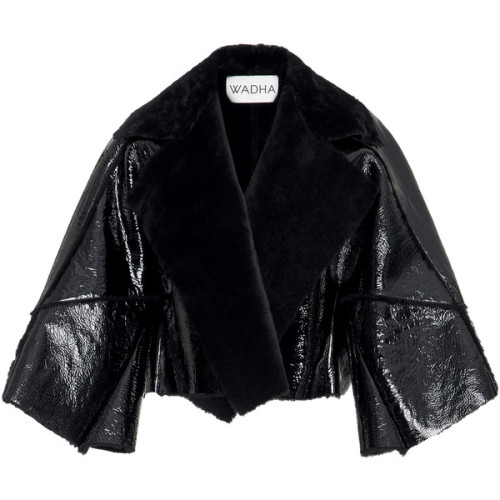 Oversized Patent Leather Coat | Moda Operandi ❤ liked on Polyvore (see more cropped coats)