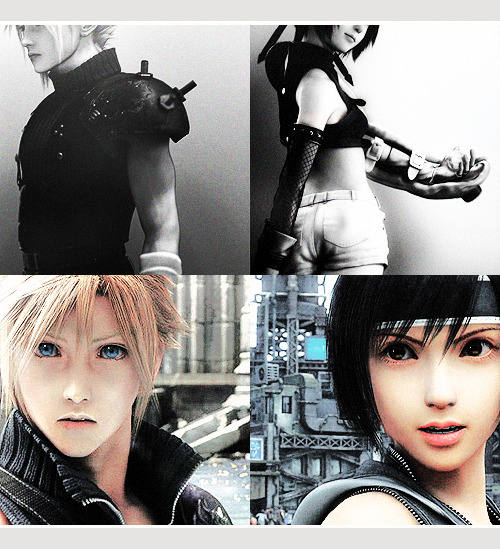 mrsgrumpygills:final fantasy meme: seven relationships ↳ [1/7]   Cloud Strife & Yuffie Kisaragi