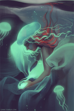 qinni:  Jellyfish Queen some speed painting