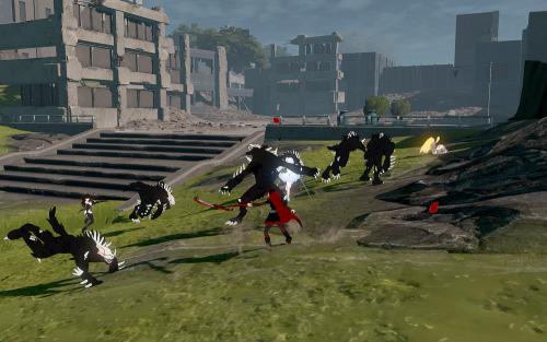 boushi–adams:  [Game Website] - [Release Date - 10-14-15] ( Most likely a Early Access Beta ) “Get ready for intense combat action as you battle Grimm  across familiar locations of Remnant including new areas never before  seen in the show. Play