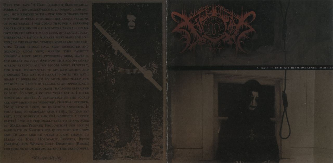 baalgrath:  Xasthur - A Gate Through Bloodstained Mirrors (2008 re-release)