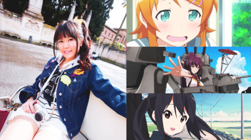 ambi-dere:  getting to know me meme [2/?] ↳ favorite female seiyuu  Hanazawa KanaAmamiya SoraTomatsu HarukaUchida MaayaTouyama NaoKayano AiYui HorieHayami SaoriTaketatsu AyanaInoue Marina 