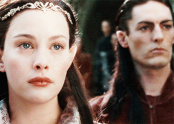 grumpybilbo:Arwen and Legolas in Rivendell