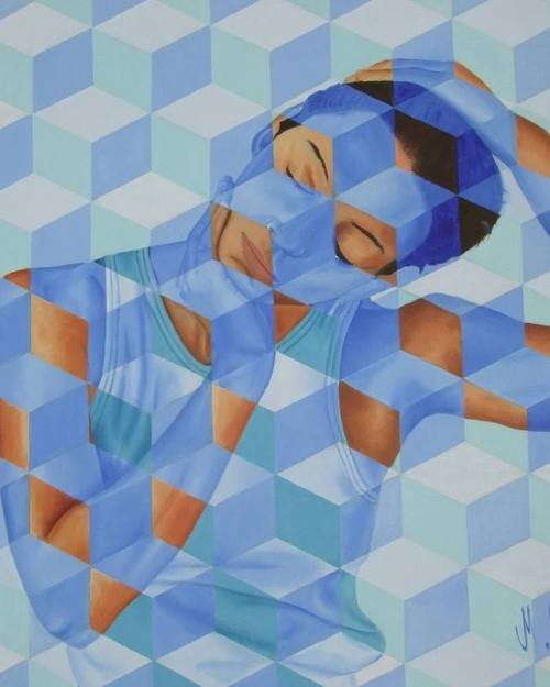 supersonicart:Moritz Jäger, Paintings.Hypnotizing paintings inspired by geometrical distortions from