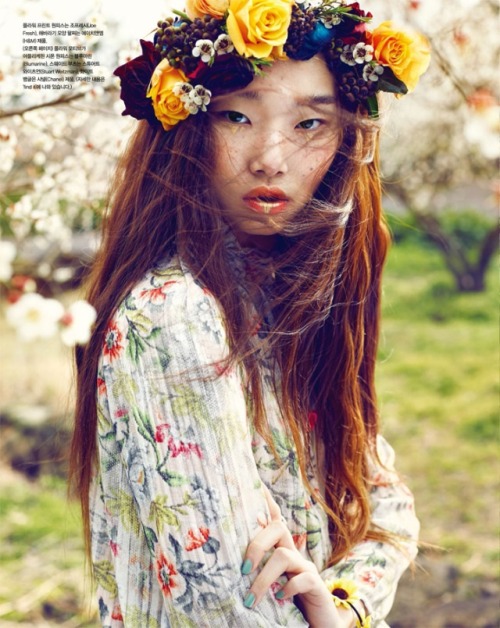 koreanmodel: Shin Yong Guk, Bae Yoon Young by J. Dukhwa for Voguegirl Korea April 2015